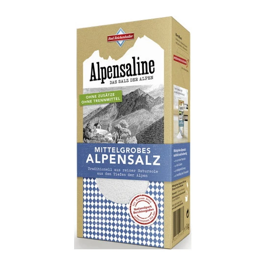 Bad Reichenhaller Alpensaline Mittelgrobes Alpensalz 1KG 3 Bad Reichenhaller Alpensaline Mittelgrobes Alpensalz 1KG