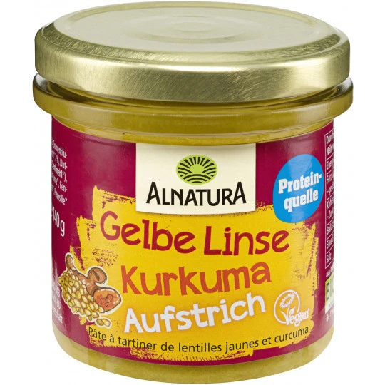 Alnatura Bio Gelbe Linse Kurkuma Aufstrich 140G 3 Alnatura Bio Gelbe Linse Kurkuma Aufstrich 140G