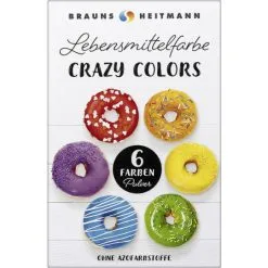 Brauns Heitmann Crazy Colors Lebensmittelfarbe Pulver 6x 4G