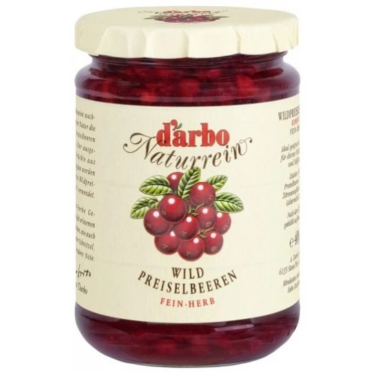 Darbo Naturrein Wildpreiselbeeren 400G 3 Darbo Naturrein Wildpreiselbeeren 400G