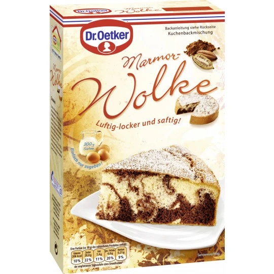 Dr. Oetker Backmischung Marmor-Wolke 455G 3 Dr. Oetker Backmischung Marmor-Wolke 455G
