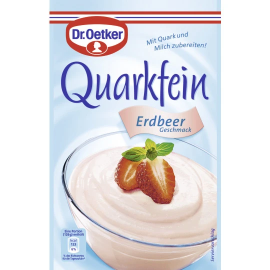 Dr. Oetker Quarkfein Erdbeer Geschmack 56G 3 Dr. Oetker Quarkfein Erdbeer Geschmack 56G