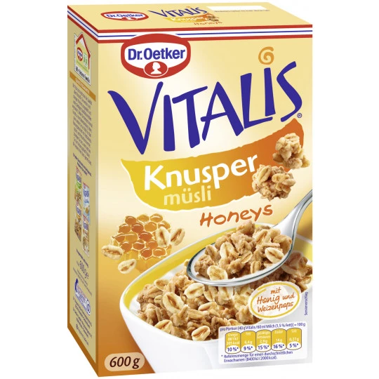 Dr. Oetker Vitalis Knusper Honeys 600G 3 Dr. Oetker Vitalis Knusper Honeys 600G