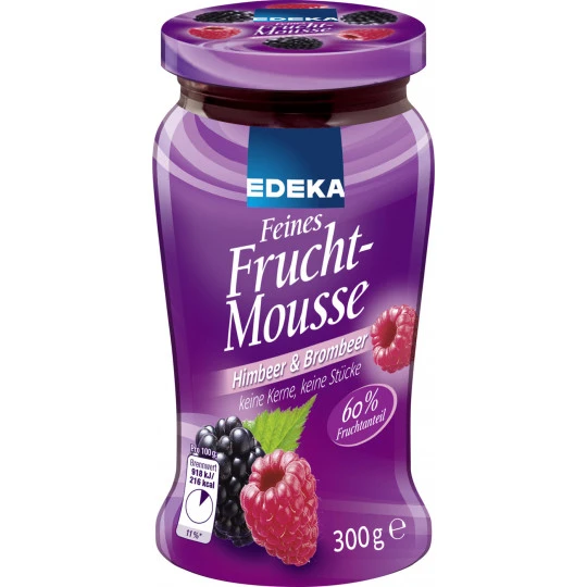EDEKA Feines Fruchtmousse Himbeer & Brombeer 300G 3 EDEKA Feines Fruchtmousse Himbeer & Brombeer 300G