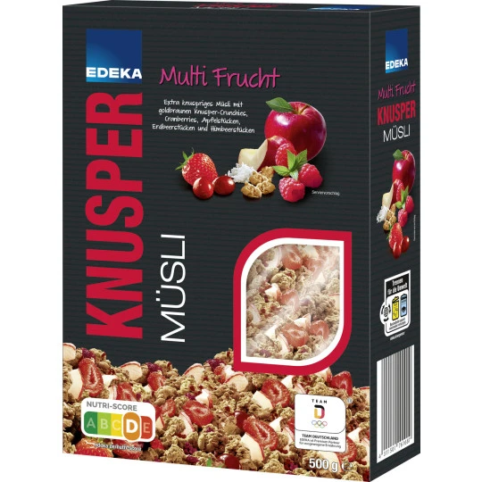 EDEKA Knusper Müsli Multi Frucht 500G 3 EDEKA Knusper Müsli Multi Frucht 500G