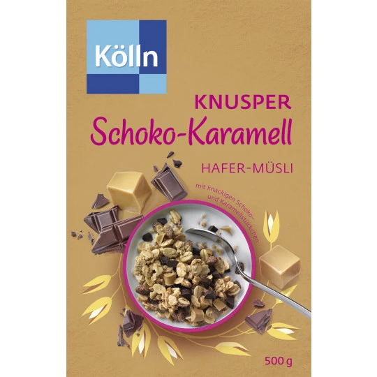 Kölln Müsli Knusper Schoko-Karamell 500G 3 Kölln Müsli Knusper Schoko-Karamell 500G