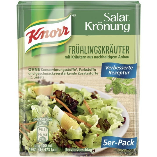 Knorr Salatkrönung Frühlingskräuter 5ST 40G 3 Knorr Salatkrönung Frühlingskräuter 5ST 40G
