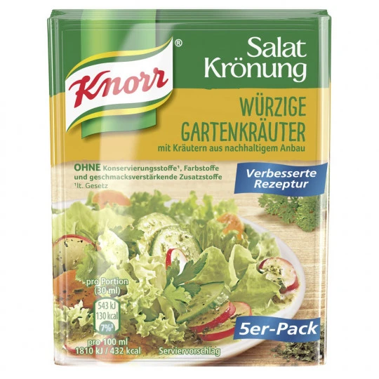 Knorr Salatkrönung Würzige Gartenkräuter 5ST 40G 3 Knorr Salatkrönung Würzige Gartenkräuter 5ST 40G