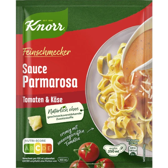 Knorr Spaghetteria Sauce Parmarosa Tomaten & Käse Ergibt 250ML 3 Knorr Spaghetteria Sauce Parmarosa Tomaten & Käse Ergibt 250ML