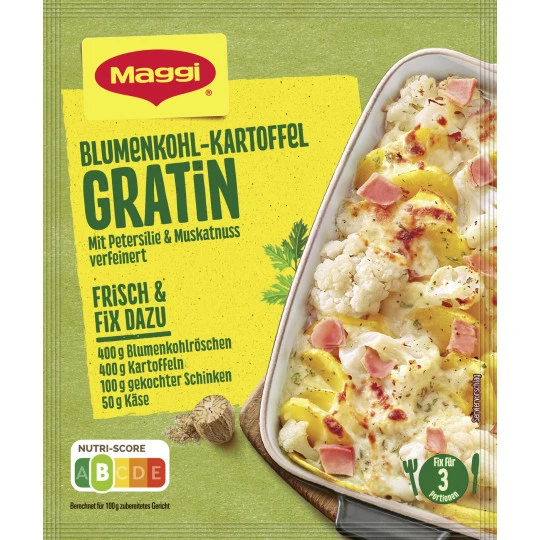 Maggi Blumenkohl-Kartoffel-Gratin 51G 3 Maggi Blumenkohl-Kartoffel-Gratin 51G