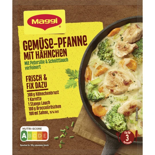 Maggi Gemüse-Pfanne Mit Hähnchen 40G 3 Maggi Gemüse-Pfanne Mit Hähnchen 40G