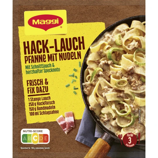 Maggi Hack-Lauch Pfanne Mit Nudeln 42G 3 Maggi Hack-Lauch Pfanne Mit Nudeln 42G