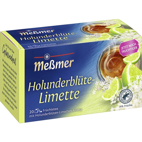 Meßmer Holunderblüte-Limette Tee 20ST 50G 3 Meßmer Holunderblüte-Limette Tee 20ST 50G