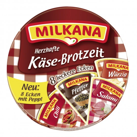 Milkana Herzhafte Käse-Brotzeit 8ST 200G 3 Milkana Herzhafte Käse-Brotzeit 8ST 200G