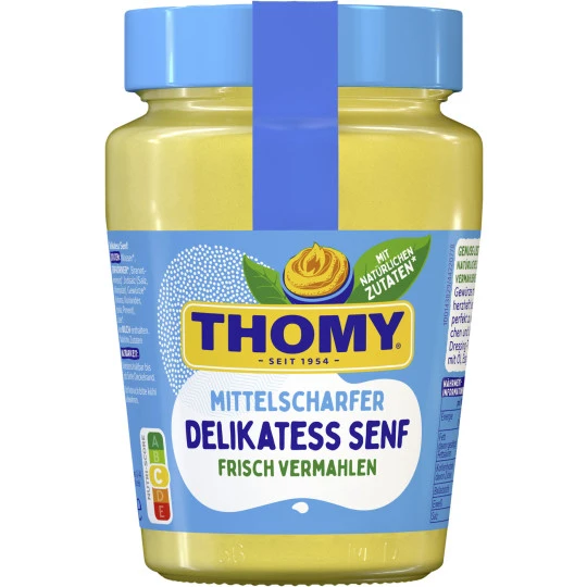 Thomy Delikatess Senf Mittelscharf Im Glas 250ML 3 Thomy Delikatess Senf Mittelscharf Im Glas 250ML