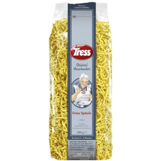 Tress Original Hausmacher Feine Spätzle 500G 3 Tress Original Hausmacher Feine Spätzle 500G