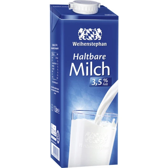 Weihenstephan Haltbare Milch 3,5% 1L 3 Weihenstephan Haltbare Milch 3,5% 1L