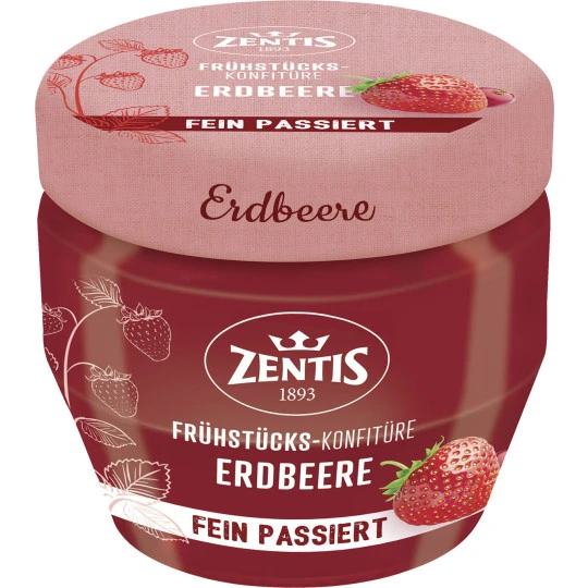 Zentis Frühstücks-Konfitüre Fein Passiert Erdbeere 230G 3 Zentis Frühstücks-Konfitüre Fein Passiert Erdbeere 230G